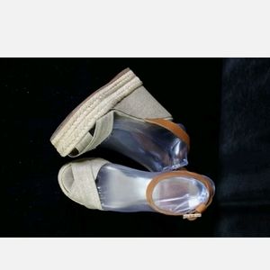 Tory Burch Womens Fabian Platform Espadrille Wedge